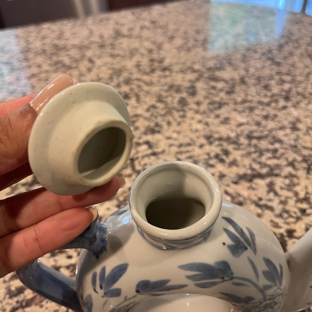 Vintage chinoiserie teapot - ginger jar - Picture 3 of 4